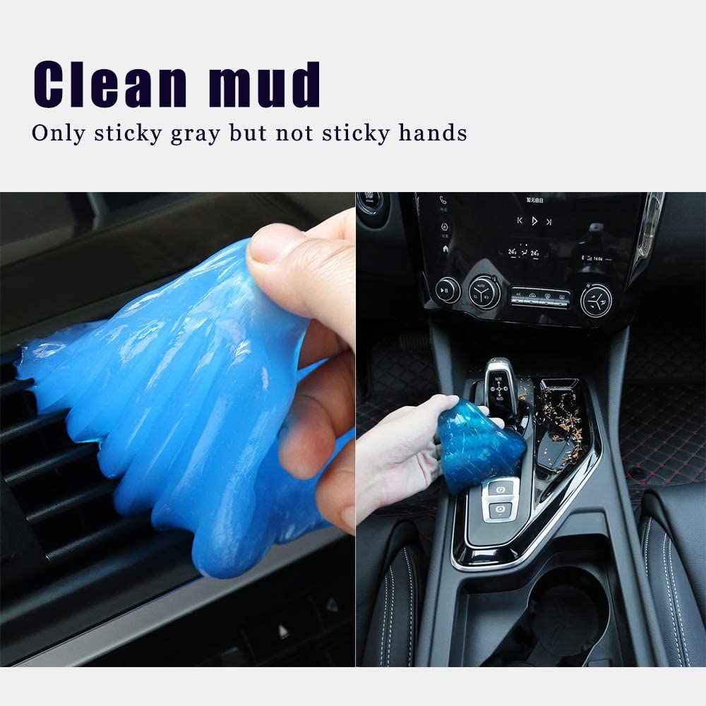 2-Pack Car Cleaning Gel Dusting Mud Universal Soft Glue Cleaner, Used for  Dust Removal and Cleaning of Car Air Conditioning Vents, Printers, Laptop  Keyboards and Crevice 